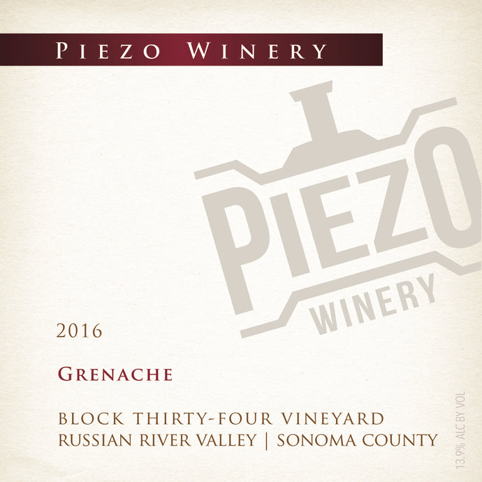 2016 Grenache - Block Thirty-Four Vineyard